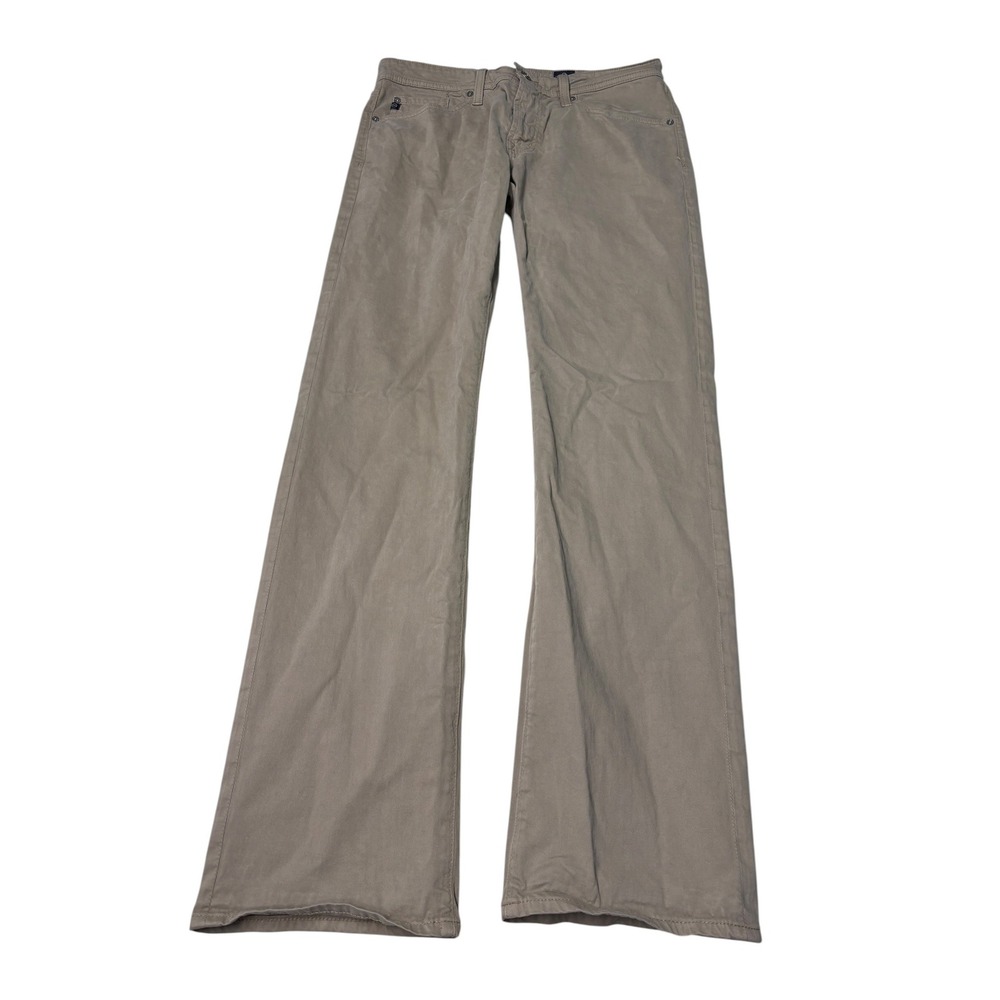AG Adriano Goldschmied The Protege Straight Leg Pants Mens 32x34 Taupe Tan USA